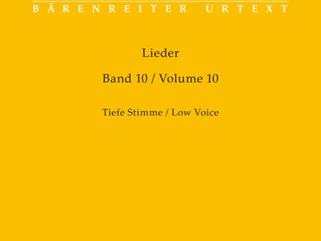 Schubert - Lieder, Vol. 10 - Low Voice and Piano Online