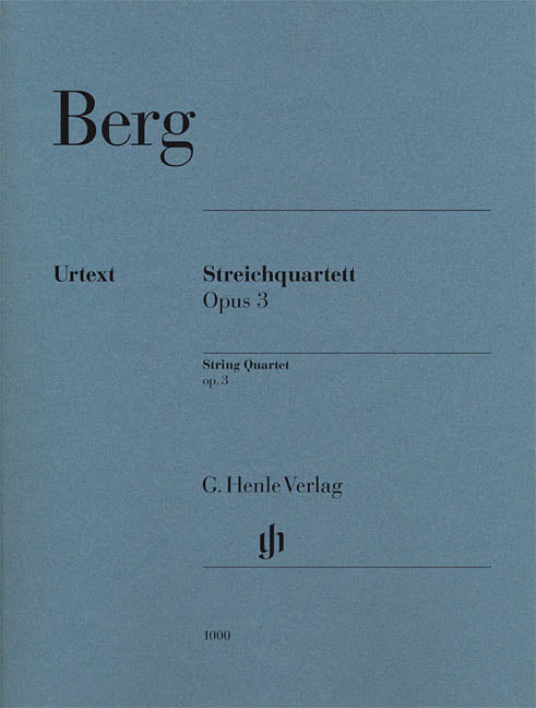 Berg, ed. Scheideler - String Quartet, Op. 3 - String Quartet Online Hot Sale