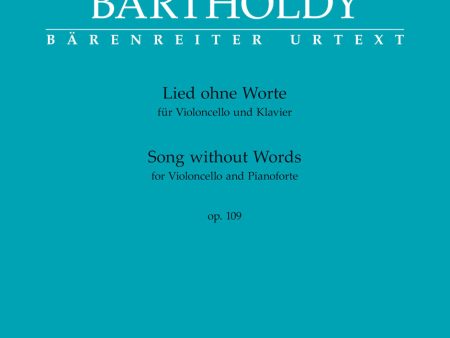 Mendelssohn – Songs Without Words, Op. 109 – Cello and Piano Online Hot Sale