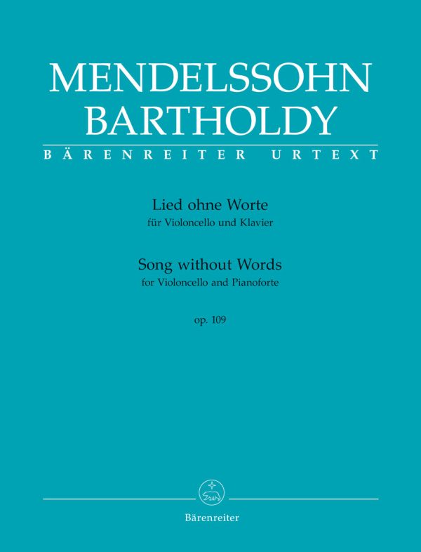 Mendelssohn – Songs Without Words, Op. 109 – Cello and Piano Online Hot Sale