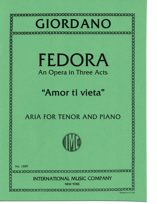 Giordano - Amor Ti Vieta from  Fedora  - Tenor and Piano Discount