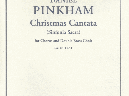 Pinkham - Christmas Cantata - Mixed Choir and Brass Choir For Sale