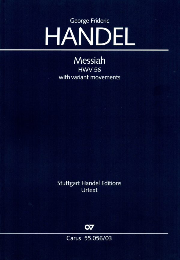 Handel - Messiah, HWV 56 (with variant movements, English) - Vocal Score For Sale