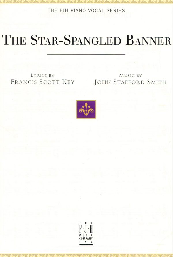 Smith and Key - The Star-Spangled Banner (G Major) - Voice and Piano Online Sale