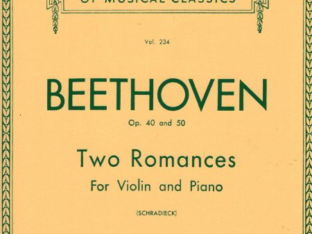 Beethoven, ed. Schradieck - Two Romances, Ops. 40 and 50 - Violin and Piano Hot on Sale