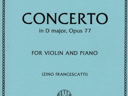 Brahms, ed. Francescatti - Concerto in D Major, Op. 77 - Violin and Piano Hot on Sale