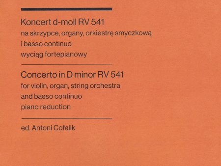 Vivaldi, ed. Cofalik – Concerto in D minor RV 541 – Violin and Piano For Sale