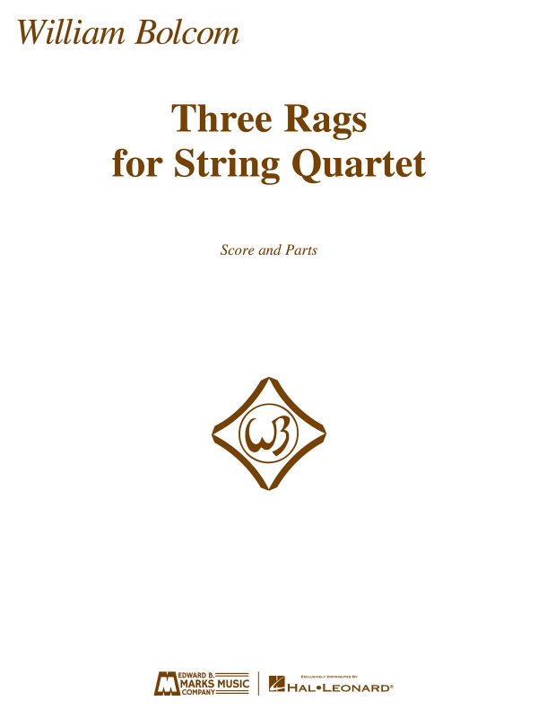 Bolcom - Three Rags for String Quartet - String Quartet Sale