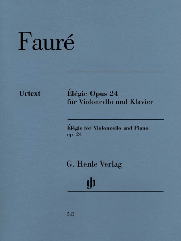 Faure, ed. Monnier – Elegie, Op. 24 – Cello and Piano Fashion