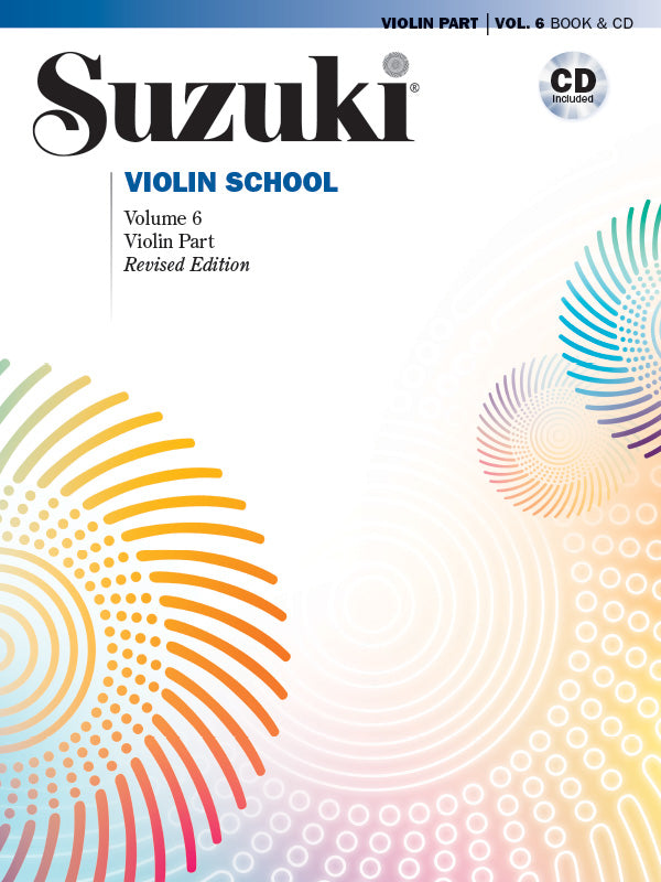 Suzuki Violin School: Volume 6 (Revised) w CD, Violin Part - Violin Method Supply