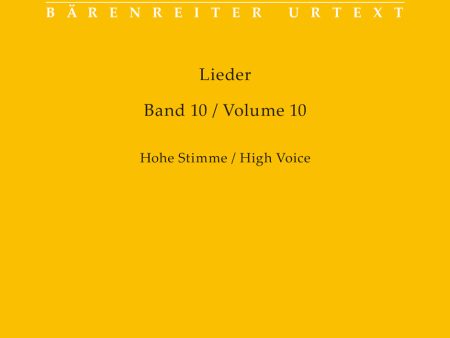 Schubert - Lieder, Volume 10 - High Voice and Piano Hot on Sale