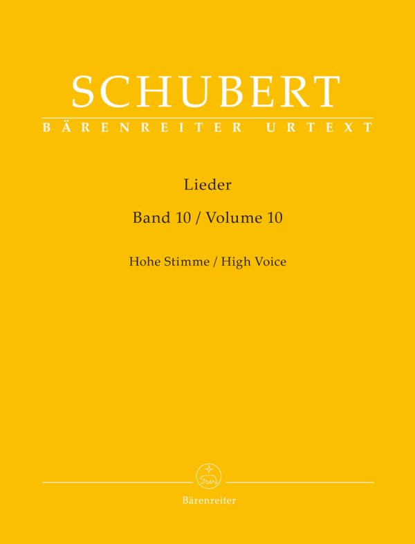 Schubert - Lieder, Volume 10 - High Voice and Piano Hot on Sale