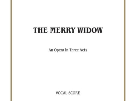 Lehar – The Merry Widow – Vocal Score on Sale