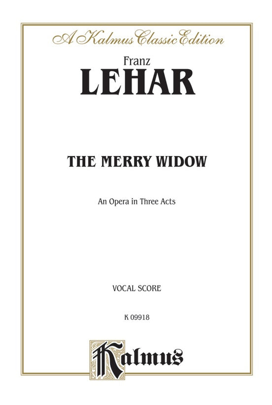 Lehar – The Merry Widow – Vocal Score on Sale