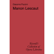 Puccini – Manon Lescaut – Libretto Supply