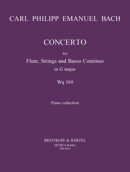 Bach, C.P.E. - Flute Concerto in G major Wq 169 - Flute and Piano For Discount